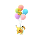 Pikachu (5th Anniversary Balloons) in Pokémon GO