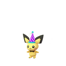 Pichu (Chapéu de festa roxo) em Pokémon GO