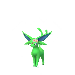 《Pokémon GO》中的太陽伊布 (櫻花裝飾) (異色)