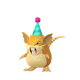 Rattatac (Chapeau de fête) (Femelle) dans Pokémon GO