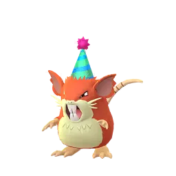 Rattatac (Chapeau de fête) (Chromatiques, Femelle) dans Pokémon GO