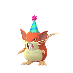 Rattatac (Chapeau de fête) (Chromatiques, Mâle) dans Pokémon GO