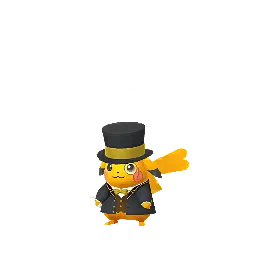 Pikachu (Yellow Monocle) (Shiny, Female) in Pokémon GO