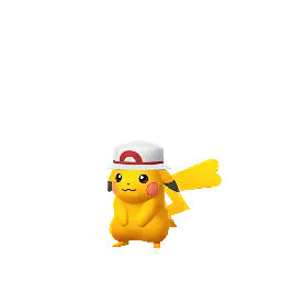 Pikachu (Leaf’s Hat) (Shiny, Female) in Pokémon GO