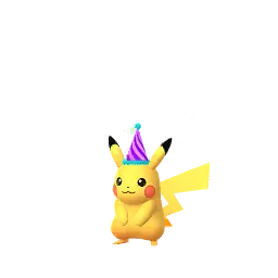 Pikachu (Purple Party Hat) (Male) in Pokémon GO