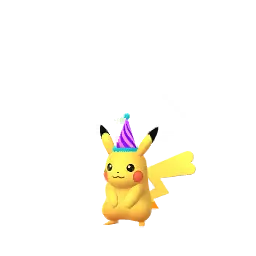 Pikachu (Purple Party Hat) (Female) in Pokémon GO