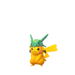 Pikachu (Rayquaza Hat) (Shiny, Female) in Pokémon GO