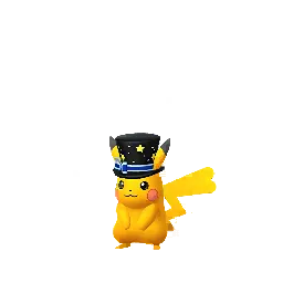 Pikachu (Party Top Hat) (Shiny, Female) in Pokémon GO