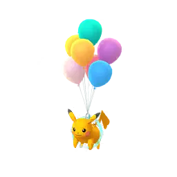 Pikachu (Multicolored Balloons) (Shiny, Female) in Pokémon GO