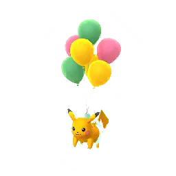 Pikachu (Green Balloons) (Shiny, Female) in Pokémon GO