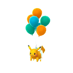 Pikachu (Orange Balloons) (Shiny, Female) in Pokémon GO