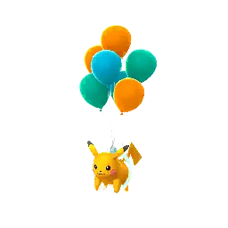 Pikachu (Orange Balloons) (Shiny, Male) in Pokémon GO