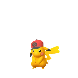 Pikachu (Hilbert’s Hat) (Shiny, Female) in Pokémon GO