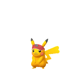 Pikachu (Nate’s Visor) (Shiny, Female) in Pokémon GO