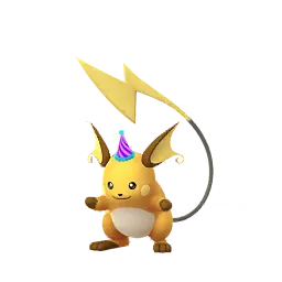 《Pokémon GO》中的雷丘 (紫色派對帽) (雄性)