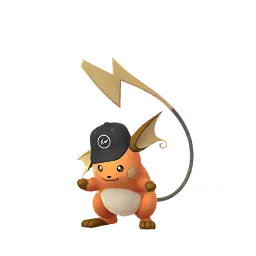 《Pokémon GO》中的雷丘 (fragment帽子) (異色、雌性)