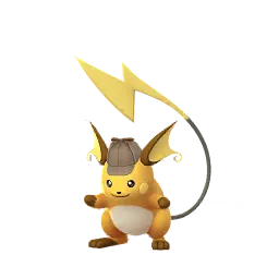 《Pokémon GO》中的雷丘 (偵探帽) (雄性)