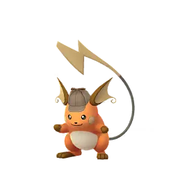 《Pokémon GO》中的雷丘 (偵探帽) (異色、雌性)