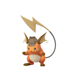 《Pokémon GO》中的雷丘 (偵探帽) (異色、雄性)