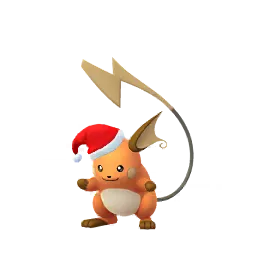 《Pokémon GO》中的雷丘 (聖誕帽) (異色、雌性)
