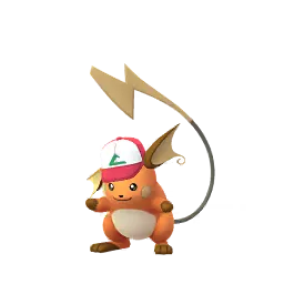 《Pokémon GO》中的雷丘 (小智的帽子) (異色、雌性)