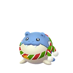 ポケモンGOのタマザラシ (ホリデー仕様のマフラー)
