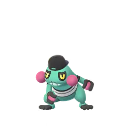 《Pokémon GO》中的不良蛙 (反戴的帽子) (異色、雄性)