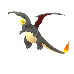 ポケモンGOのリザードン (ピカチュウバイザー) (いろちがい)