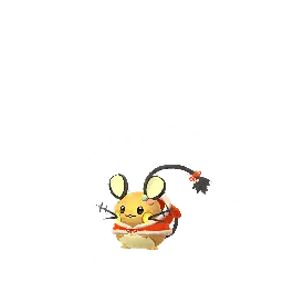 《Pokémon GO》中的咚咚鼠 (假日服飾)