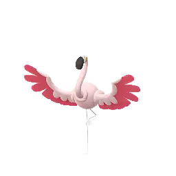 《Pokémon GO》中的纏紅鶴 (異色)